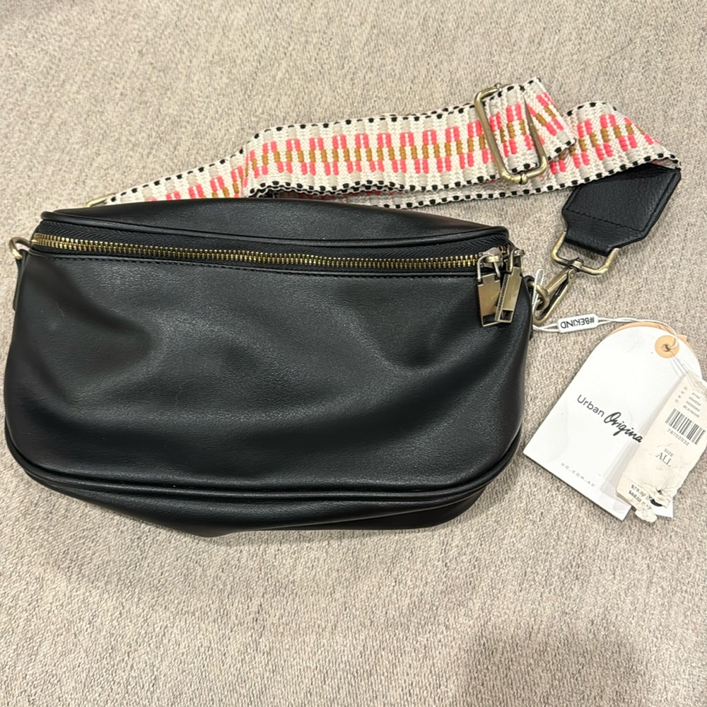 Boho crossbody bag with woven sling